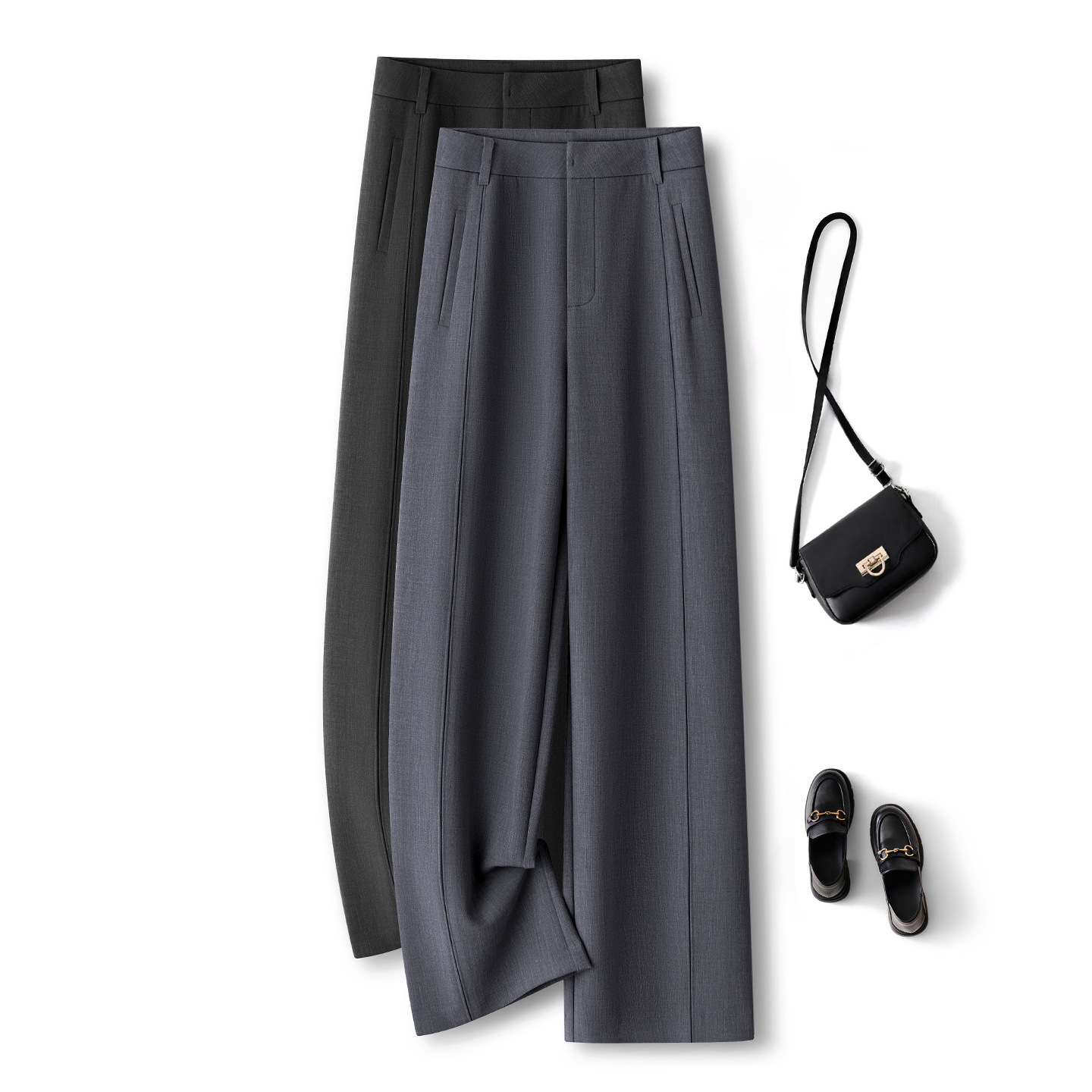 Tailored Trouser Wide - Women's Tailored Wide Leg Pants High