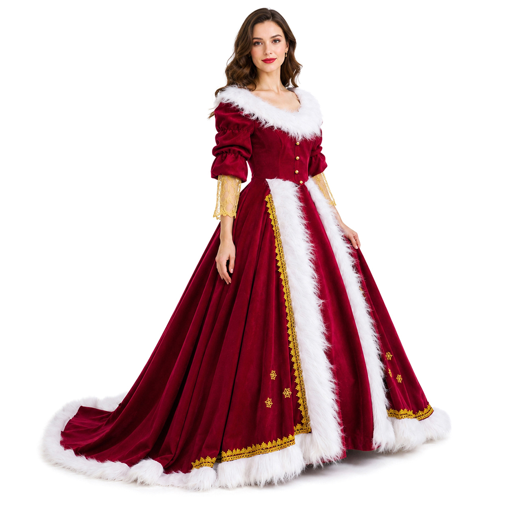 Vintage Women'S Formal Wear - Deluxe Mrs Claus Costumes Adults Woman