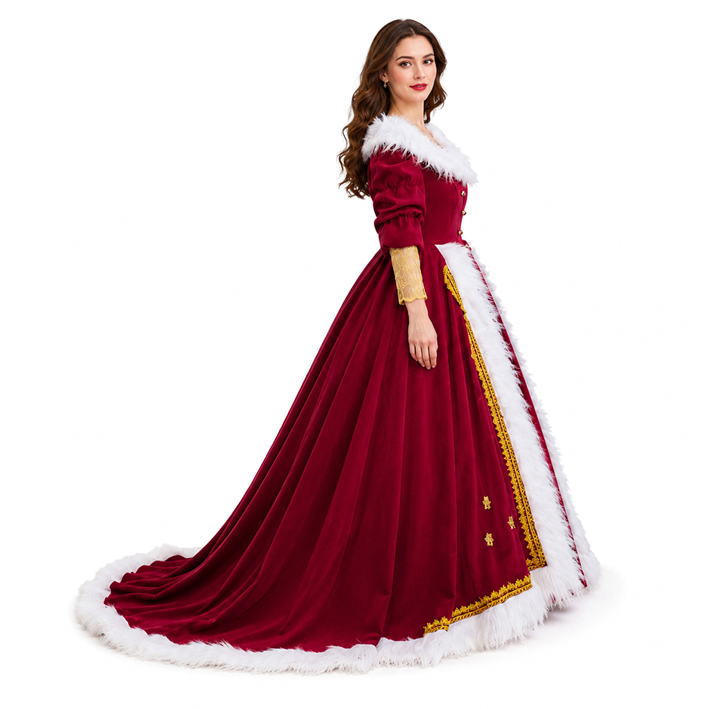 Deluxe Mrs Claus Costumes Adul - đánh giá và giá Vintage Women'S Formal Wear