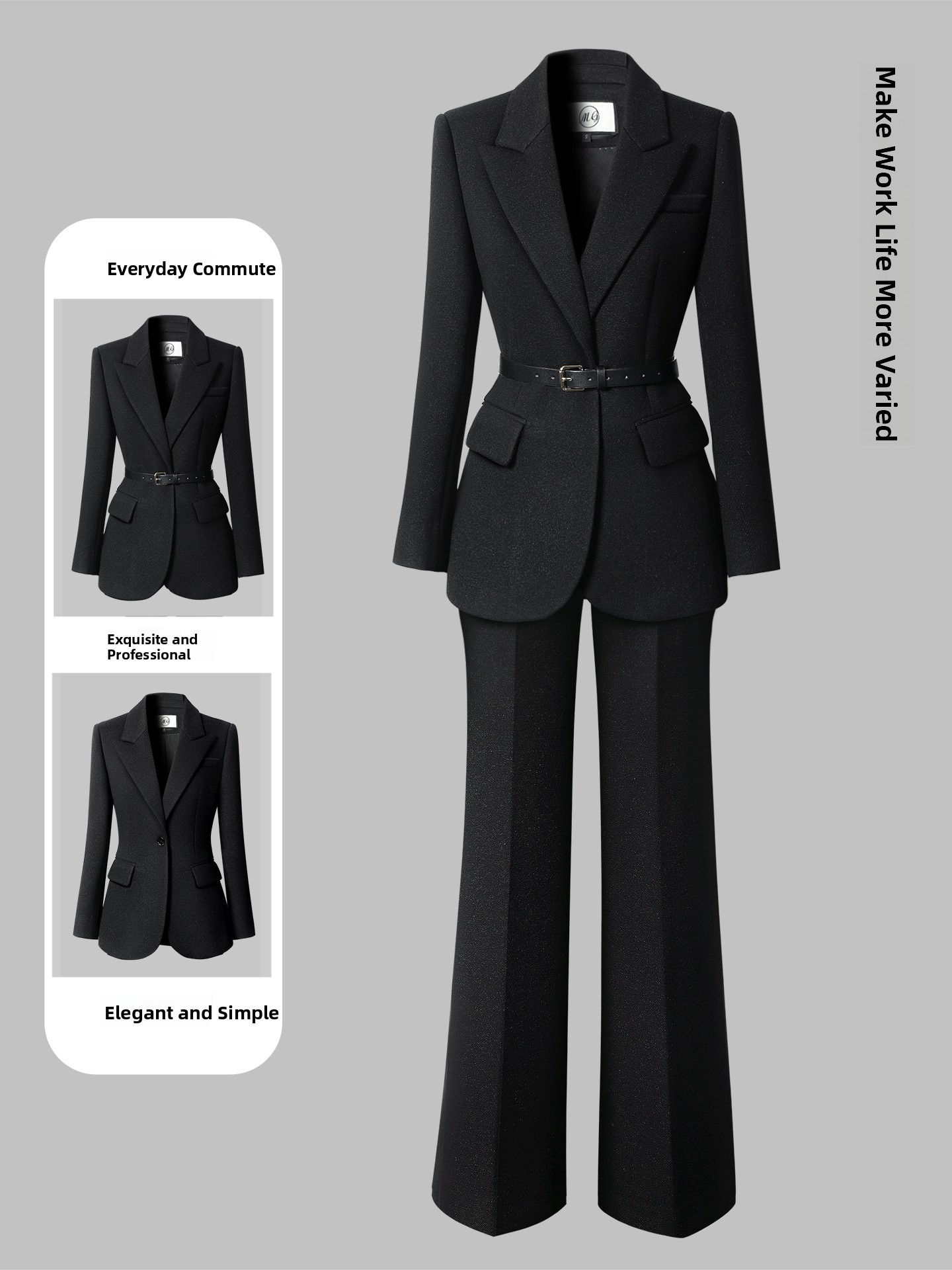 Black Suit Set for Women Winte - đánh giá và giá Women Formal Wear Western