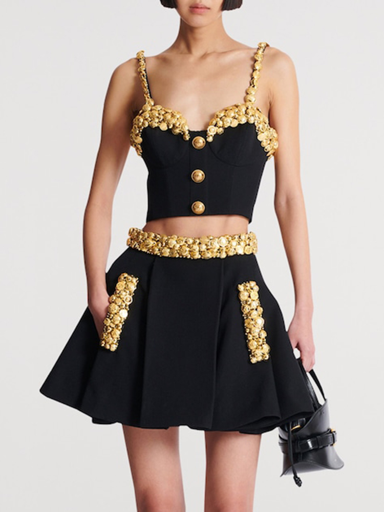 VC Black Two Piece Set Dress w - đánh giá và giá Women Formal Wear Set