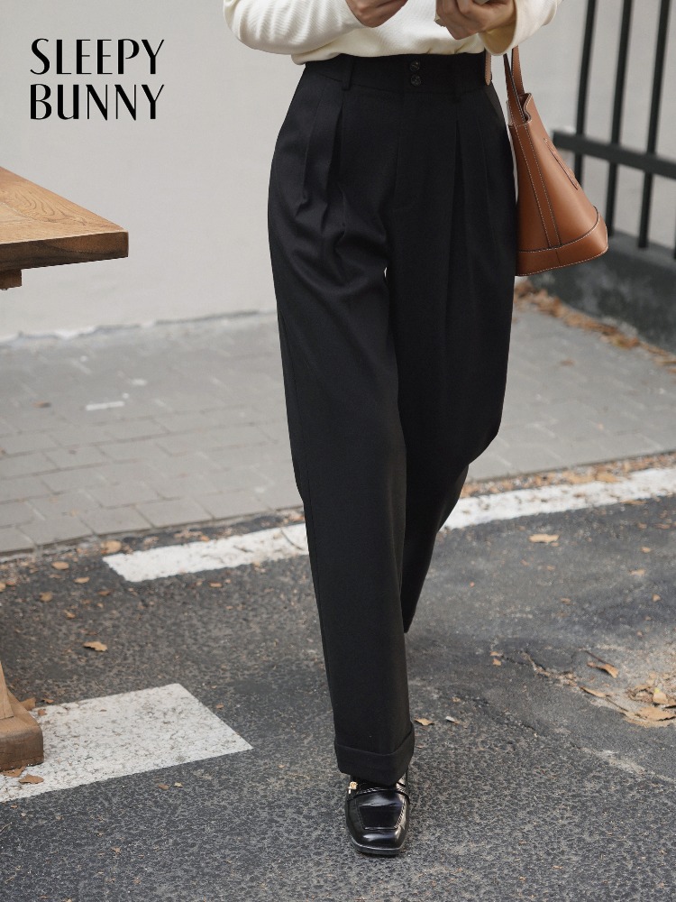 High Waist Wool-Like Trousers  - đánh giá và giá Tailored Trouser Wide