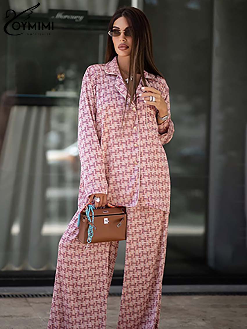 Oymimi Fashion Pink Print Wome - đánh giá và giá Women'S Formal Wear Suit