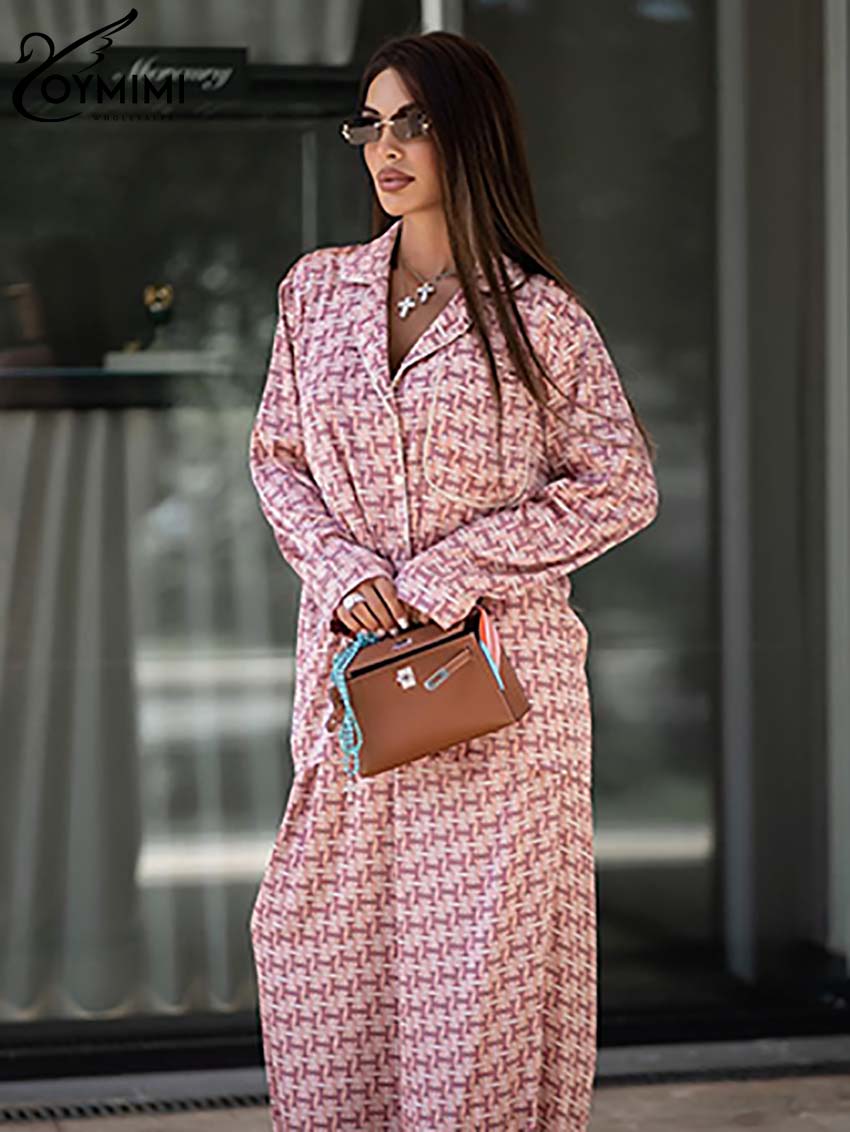 Oymimi Fashion Pink Print Wome - đánh giá và giá Women'S Formal Wear Suit