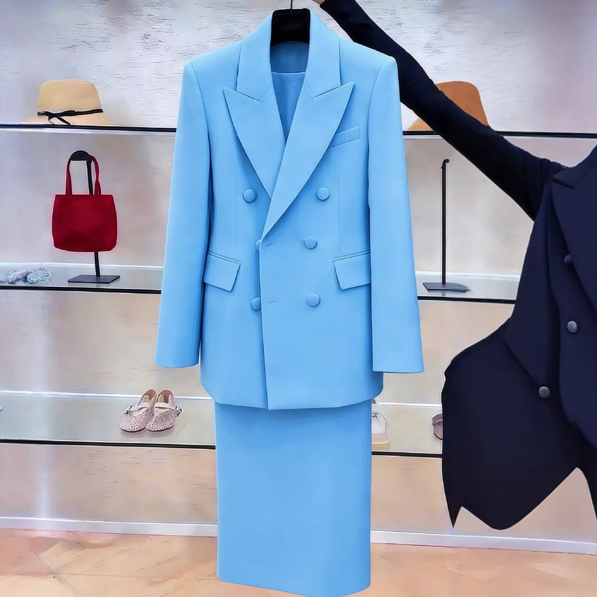 White Blazers Suits Set For Wo - đánh giá và giá Women Formal Wear Set