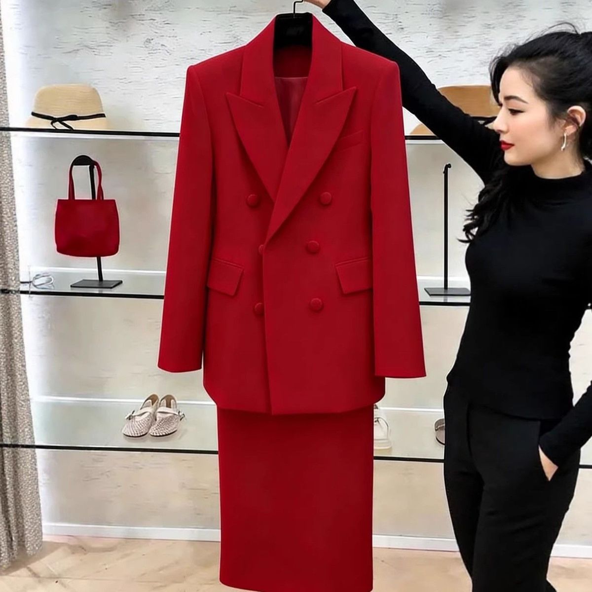 White Blazers Suits Set For Wo - đánh giá và giá Women Formal Wear Set