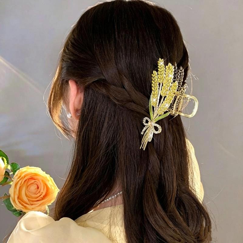 Alloy Wheat Design Hair Claw C - đánh giá và giá Women Formal Wear Designers