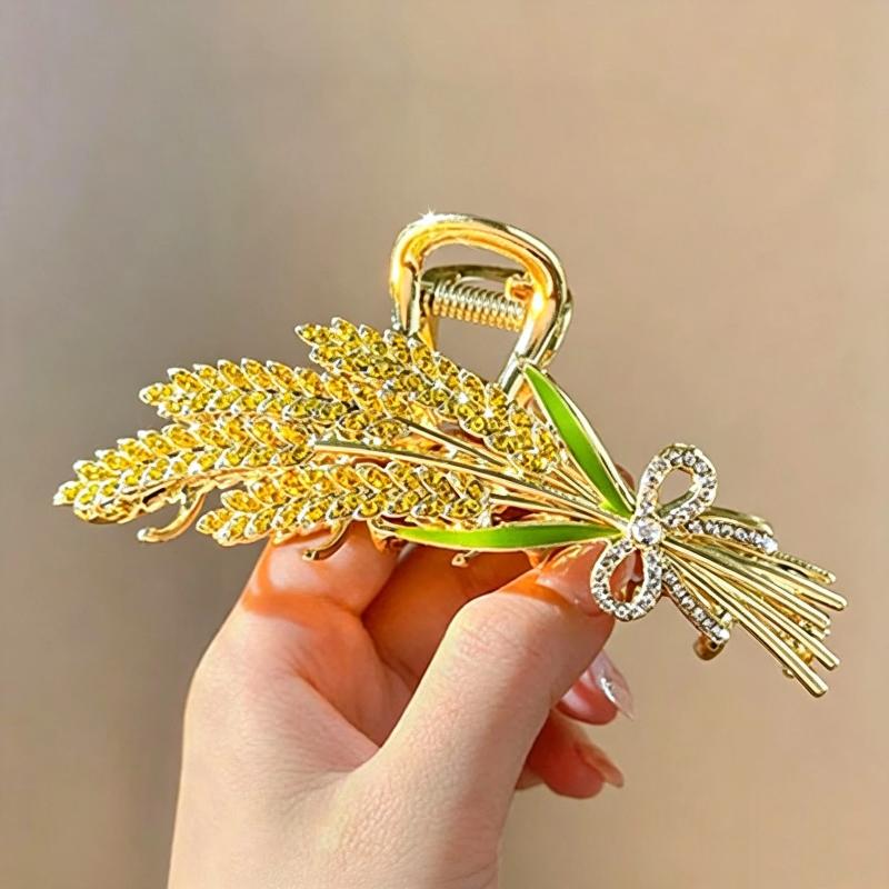 Alloy Wheat Design Hair Claw C - đánh giá và giá Women Formal Wear Designers