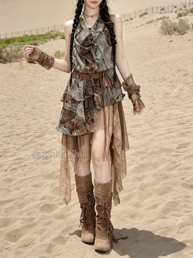 ReddaChic Retro Boho Irregular - đánh giá và giá Vintage Women'S Formal Wear
